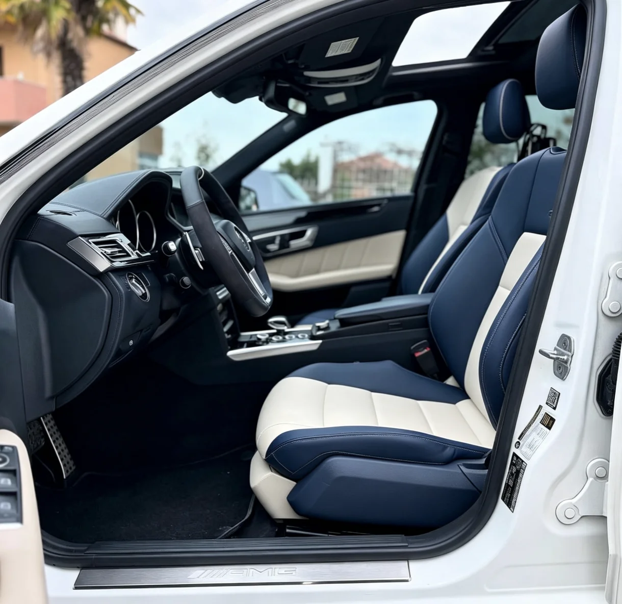 Für W212 2009~2010 Maßgefertigte Autositzbezüge Luxuriöses Nappaleder 100% Passgenau Innenraumzubehör 360 ° Vollständige Abdeckung – Detail 4