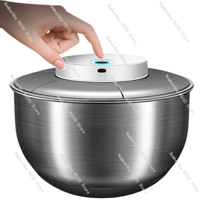 304 Stainless Steel Electric Salad Spinner Vegetable Dryer Rechargeable Spin Dehydrator Kitchen Lettuce Colander