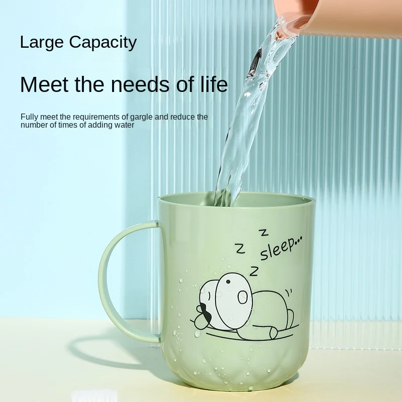 Creative Mouthwash Cup with Plastic Children\'s Cartoon Simple Brushing Cup Couples Simple Washing Cup