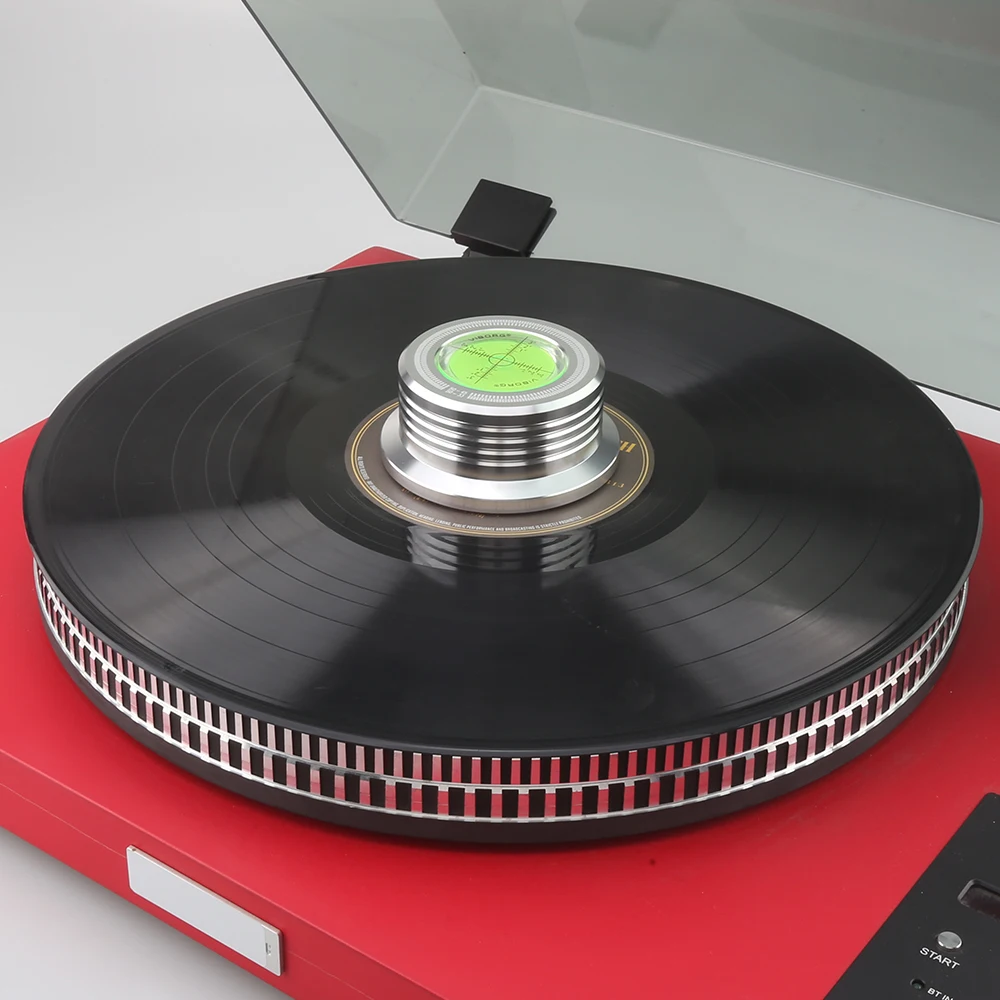 Viborg-disco estabilizador e gravador de prata lp528s, 50hz, 280g, braçadeira de vinil, giratória, peso de gravação