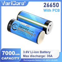 3.7V 7000mA 26650 Lithium Rechargeable Battery With PCB Circuit Protection for Strong Light Flashlight Headlight