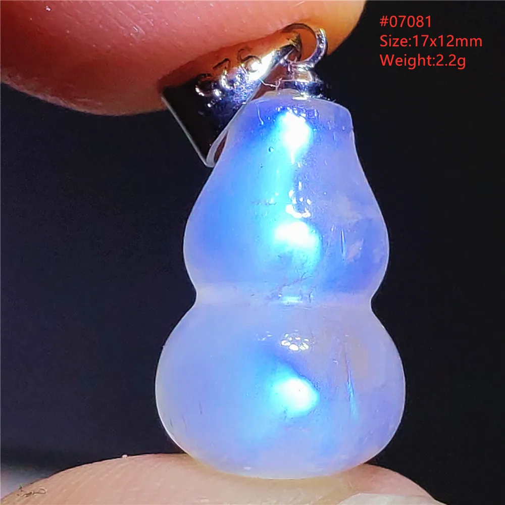 

Natural Blue Moonstone Gourd Pendant Jewelry 925 Silver Women Men Moonstone Women Men Necklace Fashion AAAAAA