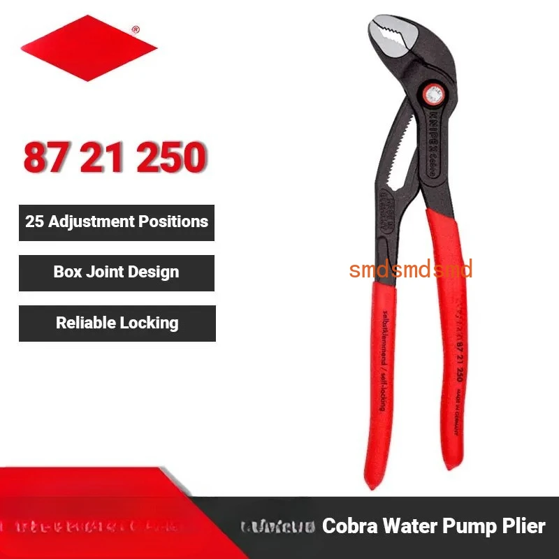 

Инструмент 87 21 250 Cobra Самоблокирующиеся нескользящие плоскогубцы для водяного насоса 10-дюймовые высокотехнологичные плоскогубцы с коробчатым шарниром и быстрой регулировкой