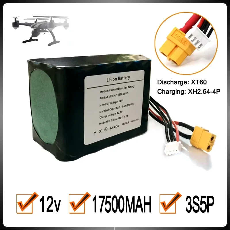 batteria-ricaricabile-agli-ioni-di-litio-ad-alta-capacita-12v-17500mah-175ah-3s5p-per-vari-aerei-rc-drone-quadrotor-connettore-xh254-xt60