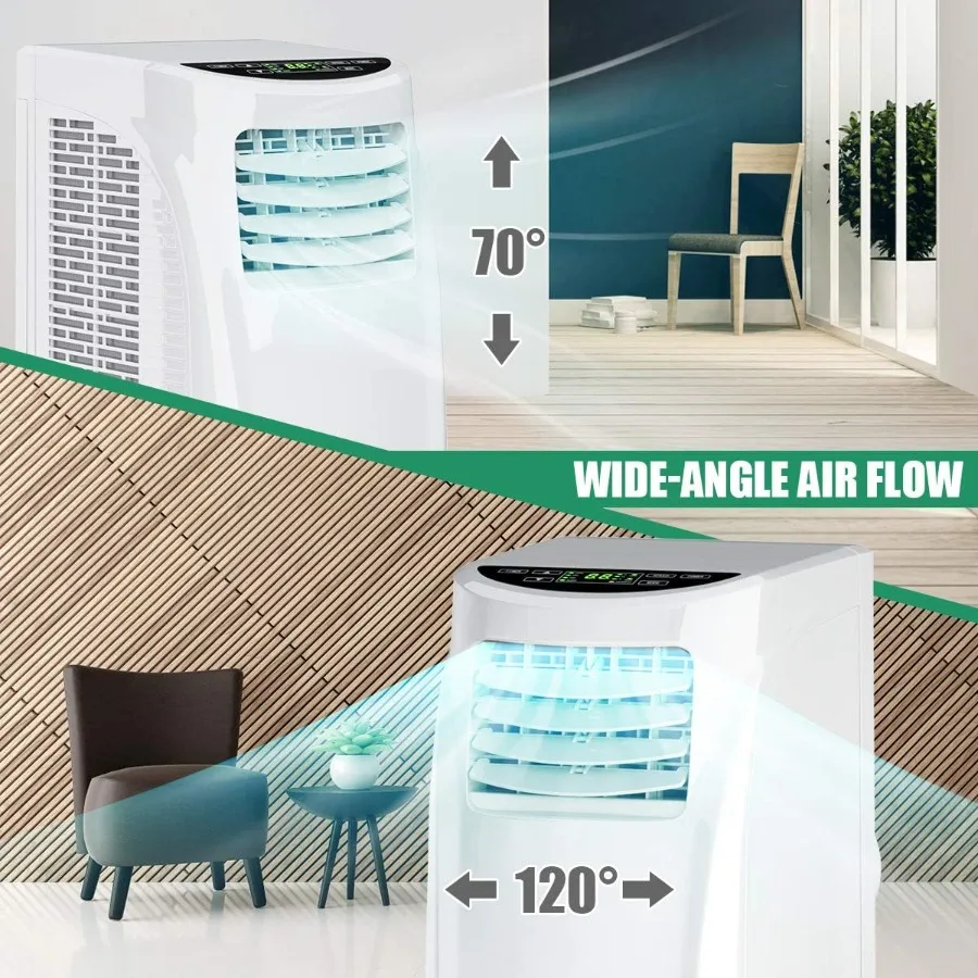 مكيف هواء محمول بقدرة 8000 وحدة حرارية بريطانية مع وظائف 3 في 1 بما في ذلك وضع مروحة مزيل الرطوبة المدمج ووضع النوم وجهاز التحكم عن بعد #4