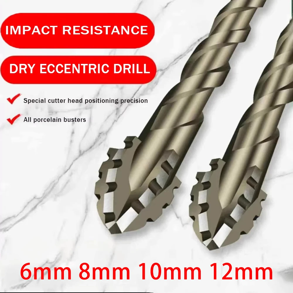 Alloy Drill Bit Eccentric Multifunctional Tile Glass Cement Metal Ceramic Wood Plastic Hole Saw Triangle Size 6mm 8mm 10mm 12mm