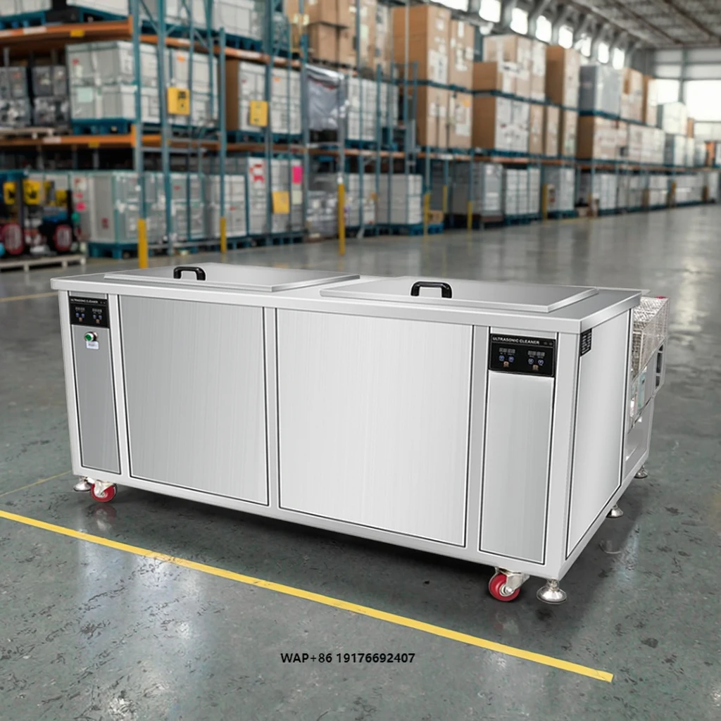 175L 2400W Industrial Ultrasonic Cleaner  Two Tanks Cleaning Machine for Oil Removal High Pressure Ultrasonic Cleaning Device