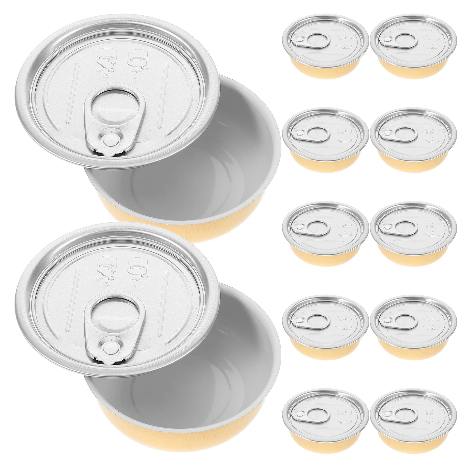 

12 Pcs Aluminum Can Empty Coffee Tin Tuna Cans Food Cubilose Tins For Storage Preservation