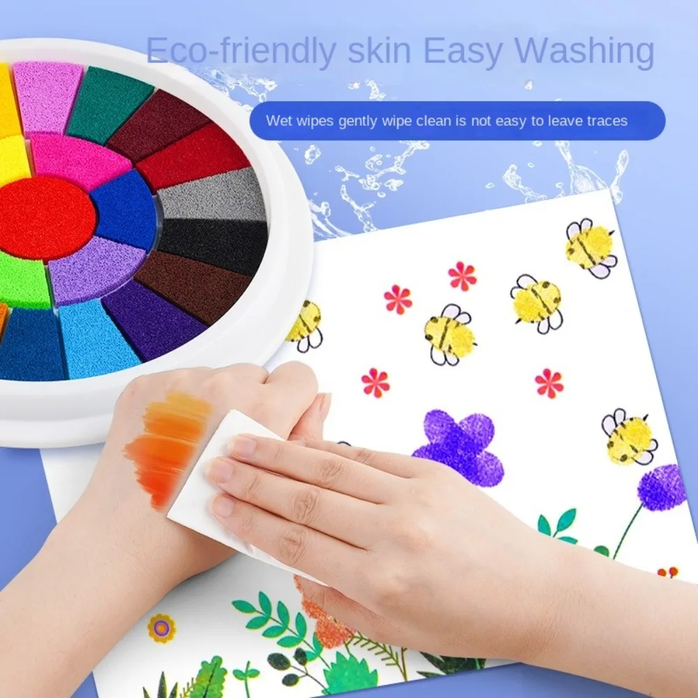 6/12/24 /36Color Finger Painting Kit Funny Washable Drawing Toys Montessori Learning DIY Crafts Finger Paint Set Kids Student