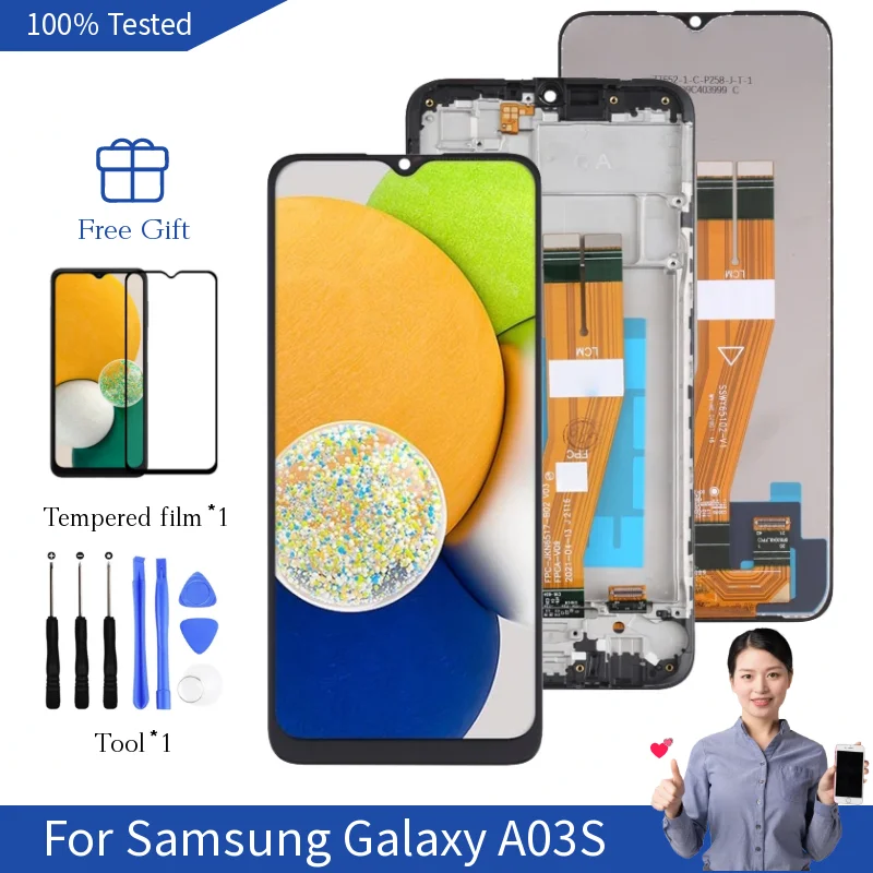 A03S Screen Replacement For Samsung Galaxy A03S Display A037F A037M A037FD Touch Screen Digitizer 6.5