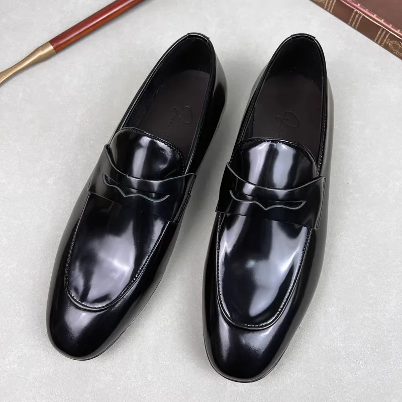 

2024 New Business Dress Casual Leather Shoes for Men's British Low Hemp Feet Breathable Single Cowhide Shoes