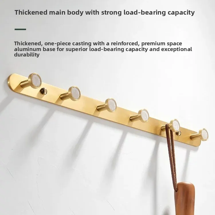 Luxury Space-Age Aluminum Hook for Home Bathrooms Shell-Shaped Clothes Hook Door-Mounted Wall Hook
