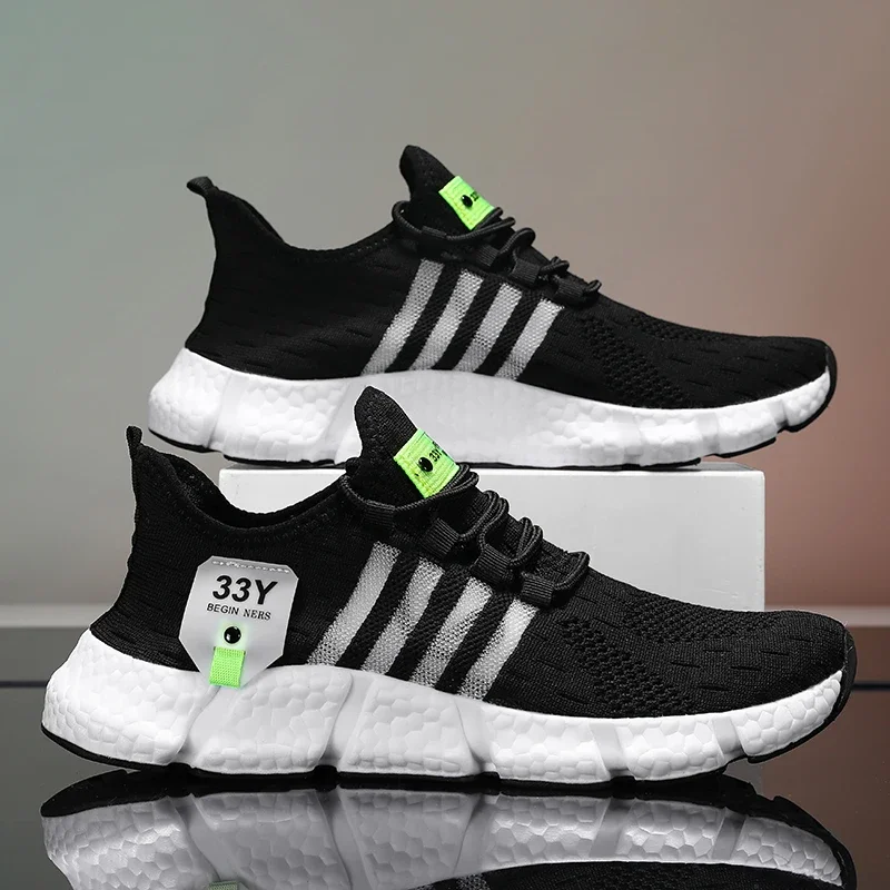 Men's Sneakers Fashion Breathable Walking Mesh Men Shoes Platform Sneaker Gym Loafers Flat Tennis Shoes Zapatillas De Mujer