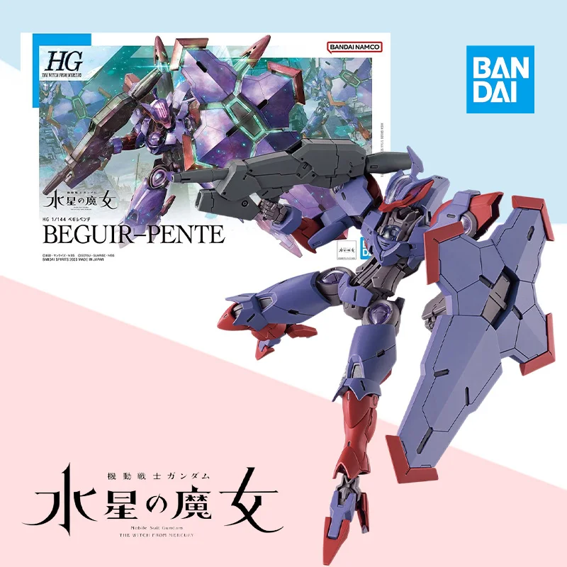 

Bandai Original BOX HG 1/144 the Witch from Mercury GUNDAM BEGUIR PENTE Action Anime Figure model kit Assembly toy gift for kids