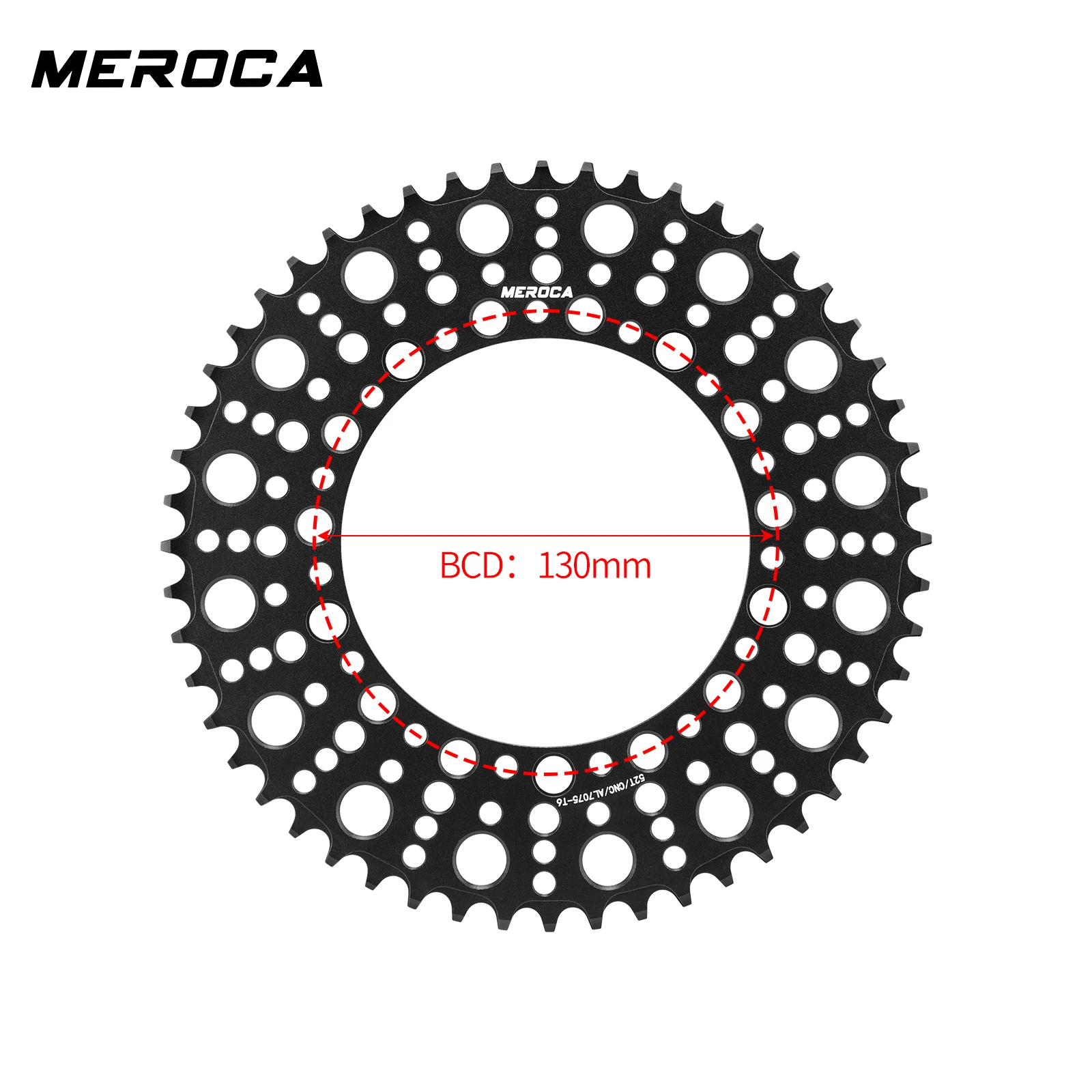 MEROCA 130BCD Positive‑Negative Tooth Chainring, CR07 Star Bubble Single Chainring for Folding Bike view 4