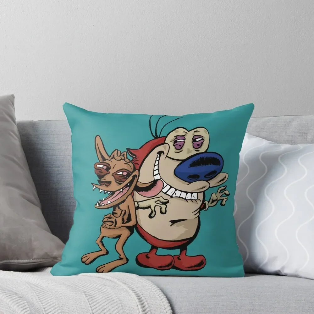 Ren and Stimpy Throw Pillow New year christmas decorations 2025 luxury sofa pillows Decorative Cushion pillow