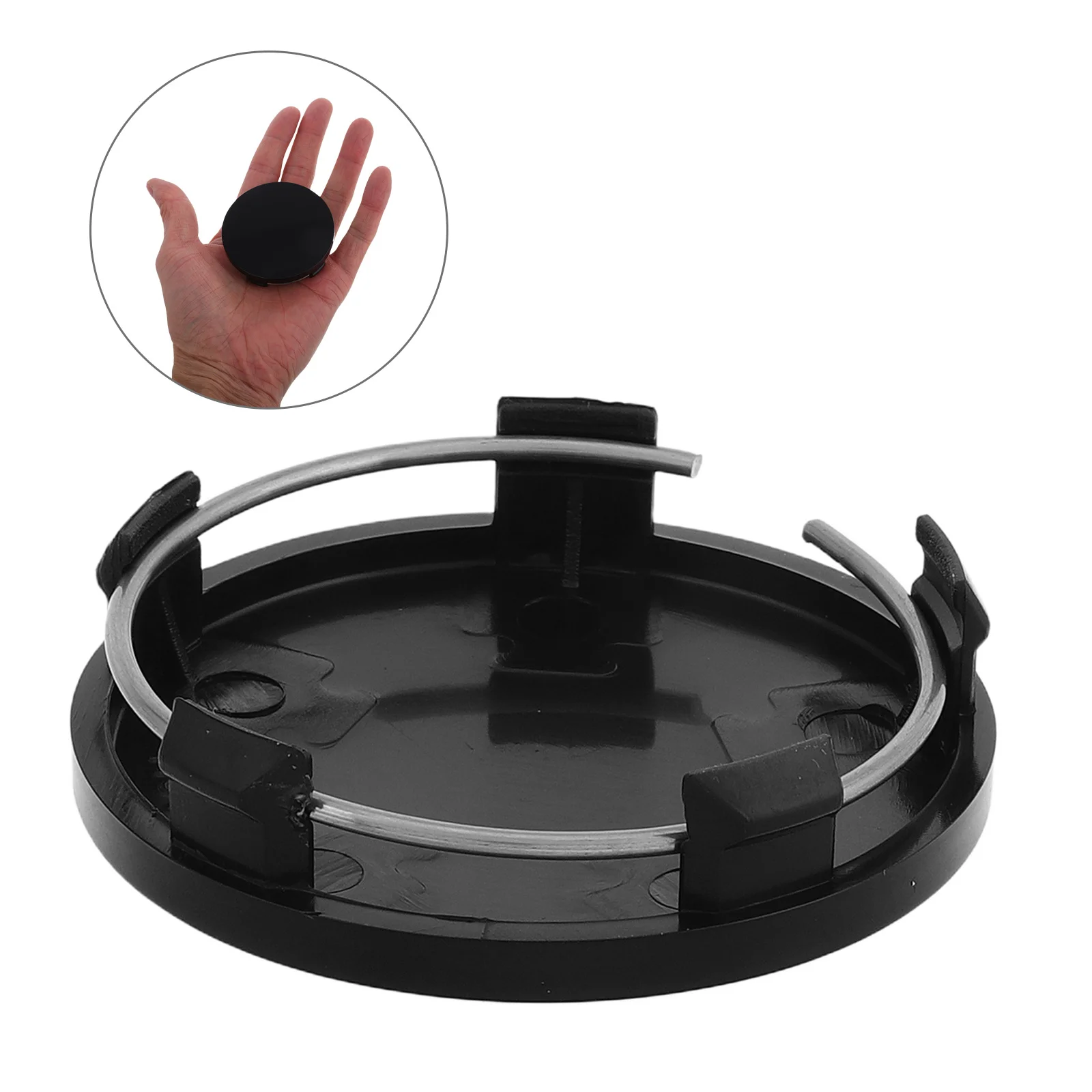 

4Pcs Car Wheel Center Hub Caps Curved Surface Durable Wheel Hub Cover Set Universal Auto Rim Replacement Tire Valve Cap