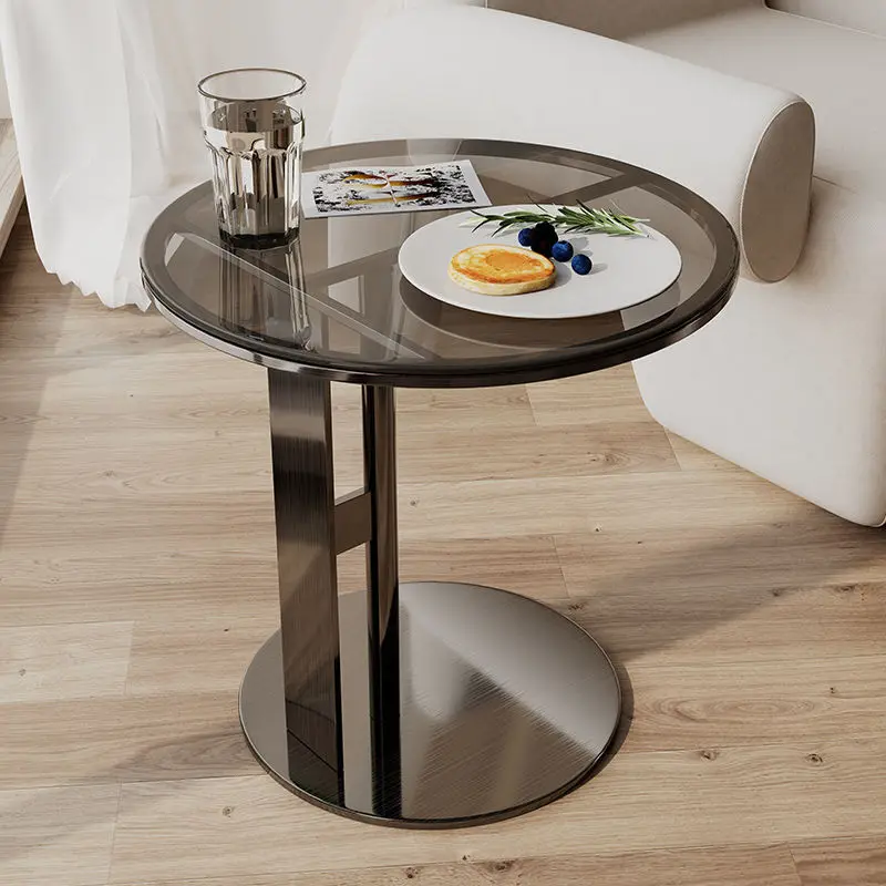 

Italian minimalist and luxurious rock slab new internet famous sofa edge table,balcony,fashionable tea table, bedroom edge table