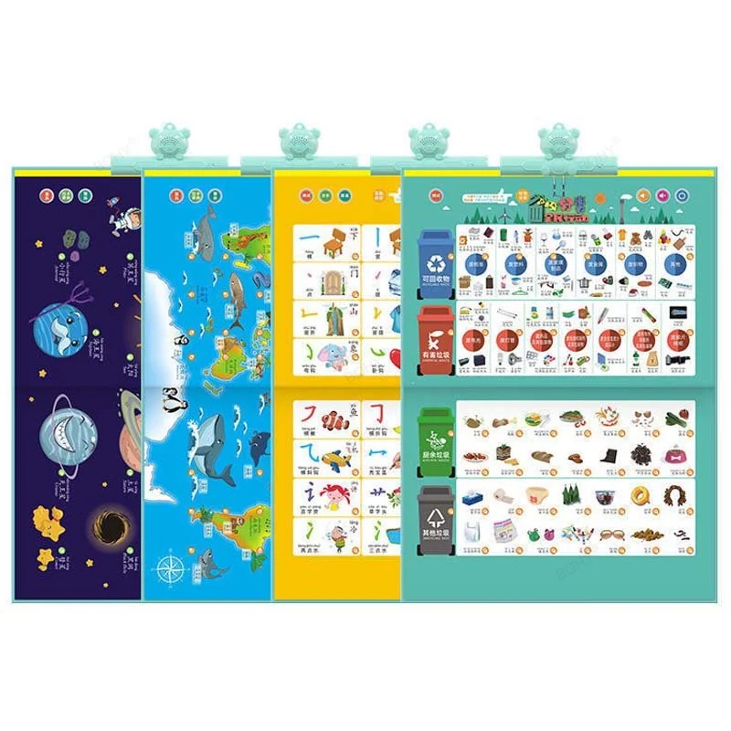 Audio Books Point Reading Learn Chineses English Language Children Point To Read Early Education Machine Kids Baby Toys