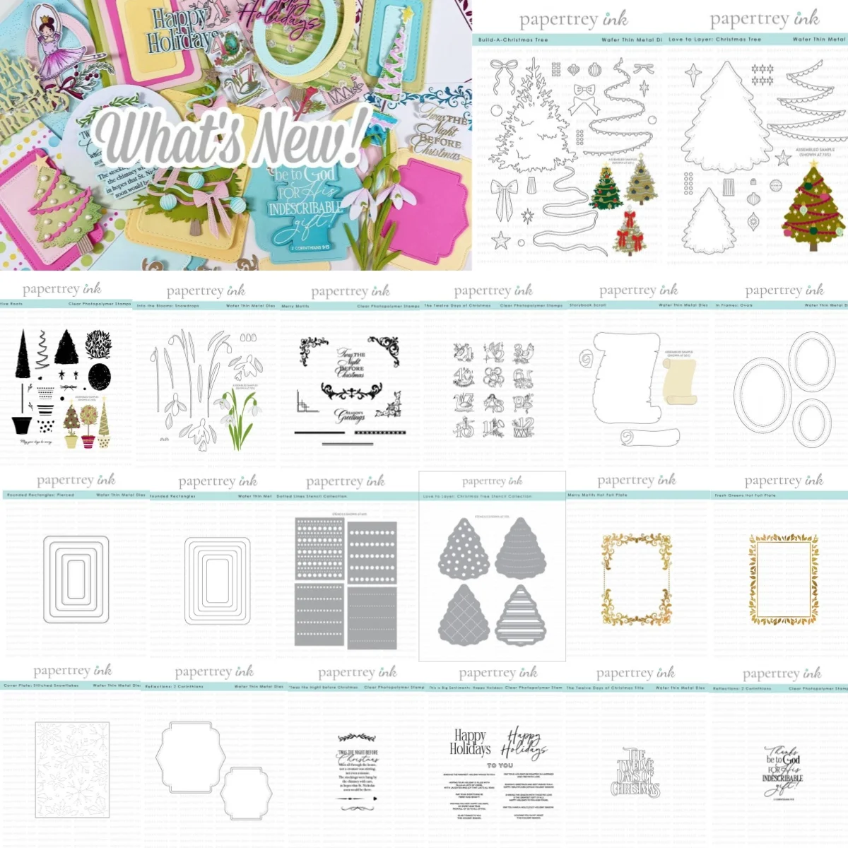 

2025 New Christmas Tree Snowdrops Metal Cutting Dies Clear Stamps Stencil Hot Foil for DIY Making Card Scrapbook Decoration