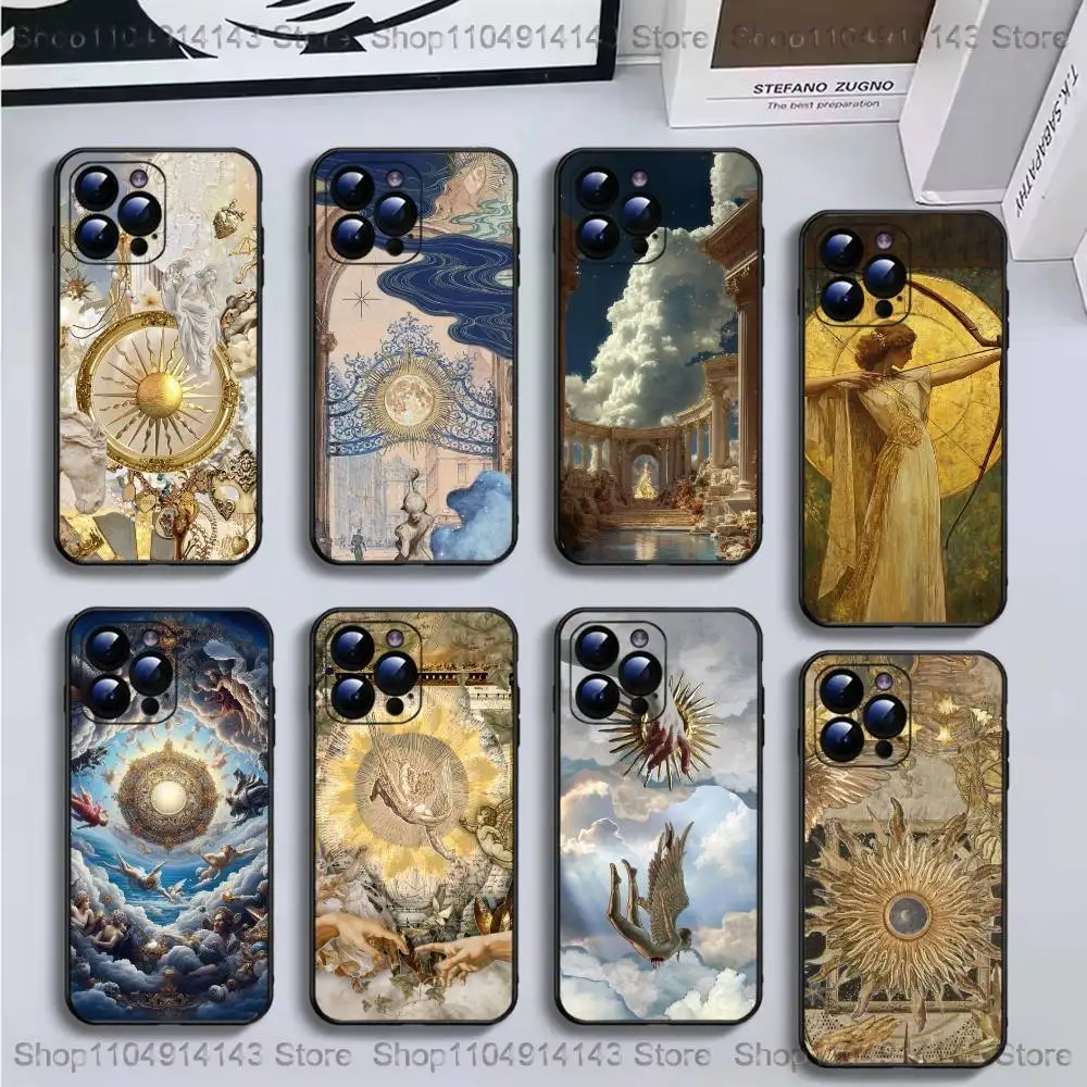 

Renaissance Art Paintings Phone Case For iPhone16,15,14,13,12,11 Plus,Pro Max,XS,X,XR,SE,Mini,8,7,Soft Black Cover