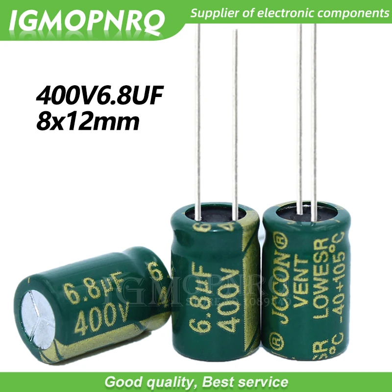 10 Stück 400V 6,8 uf 8*12mm igmopnrq Aluminium-Elektrolyt kondensator hoch häufig niedrige Impedanz 8x12mm