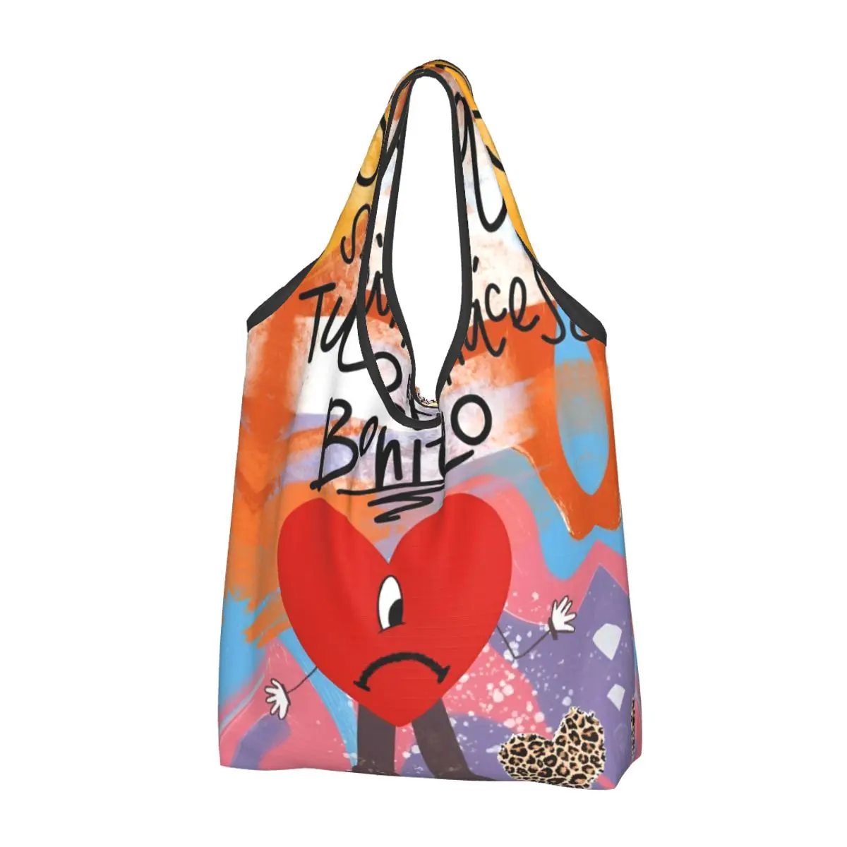 

Reusable Bads Bunnys Debi Tirar Mas Fotos DTMF 2025 Shopping Bag for Groceries Foldable Grocery Bags Washable Large Tote Bags