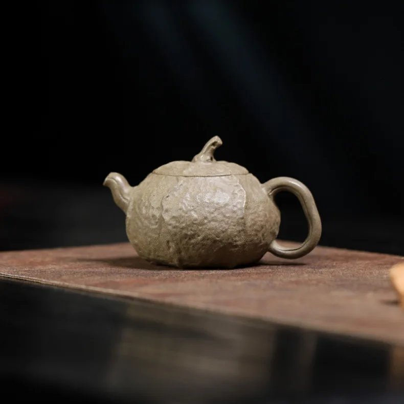 Hand‑crafted Yixing Original Ore Blue‑Grey Duan Clay Zisha Pumpkin Gongchun Teapot Classic Artisanal Single Teapot for Household