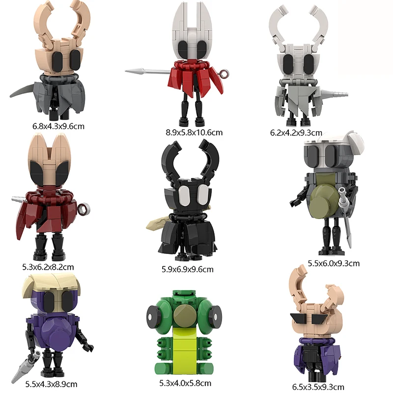 2026 New Hot Game Hollow Knight Silksong Figures BrickHeadzed Adults Building Blocks Set MOC Bricks Model Kit Toy Kid Boy Girl G