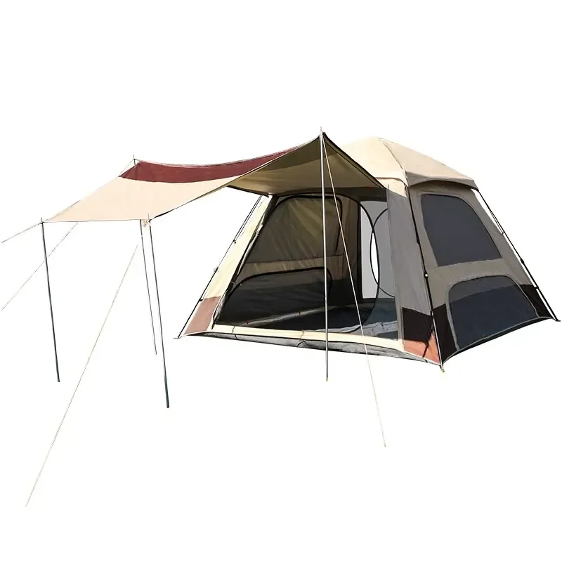 Tent Outdoor Camping 2-in-1 Canopy Complete Set Portable Foldable Automatic Quick-open All-season Thickened Rainproof 210D