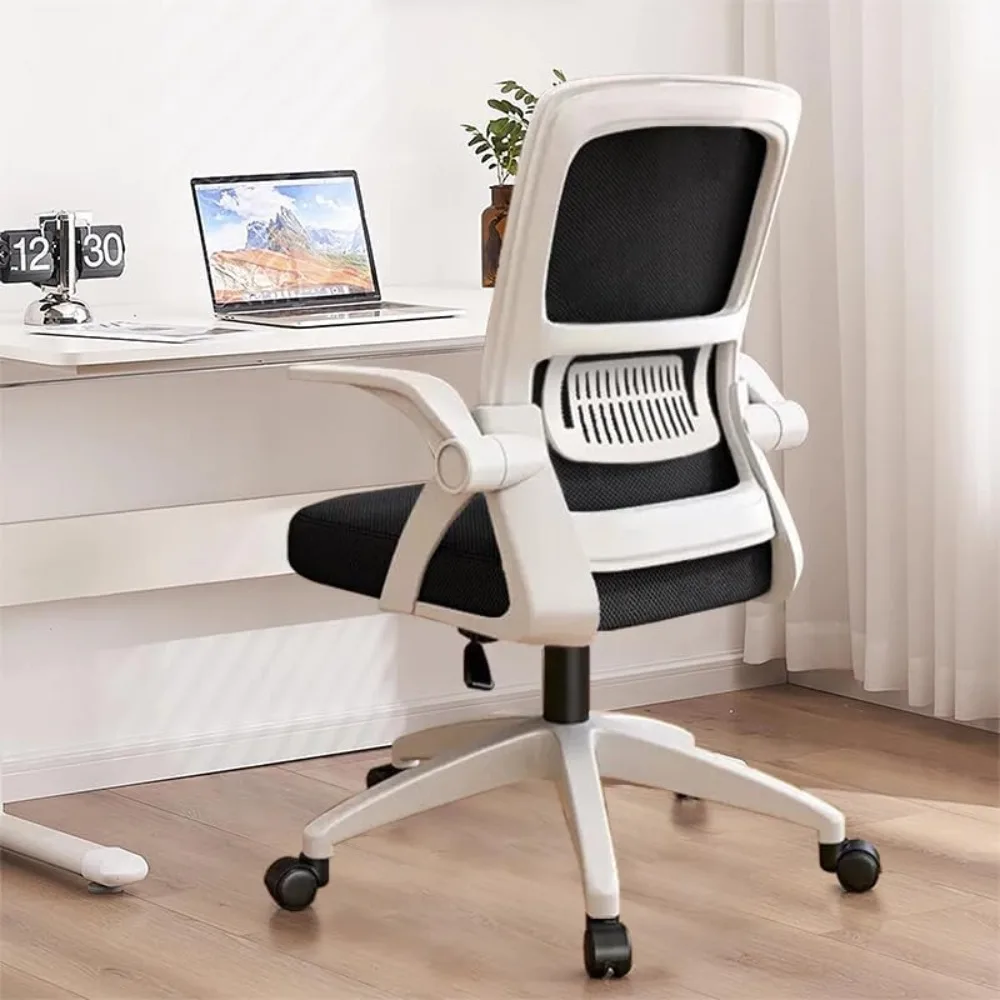 

Office Chair, Ergonomic Desk Chair Breathable Mesh Chair Swivel with Flip-Up Arms and Lumbar Support Computer