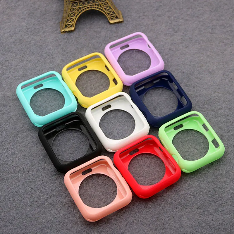 Cover For Apple Watch case 45mm 41mm 44mm 40mm iWatch 42mm 38mm Accessories Silicone Protector Apple watch series 5 4 3 6 SE 7