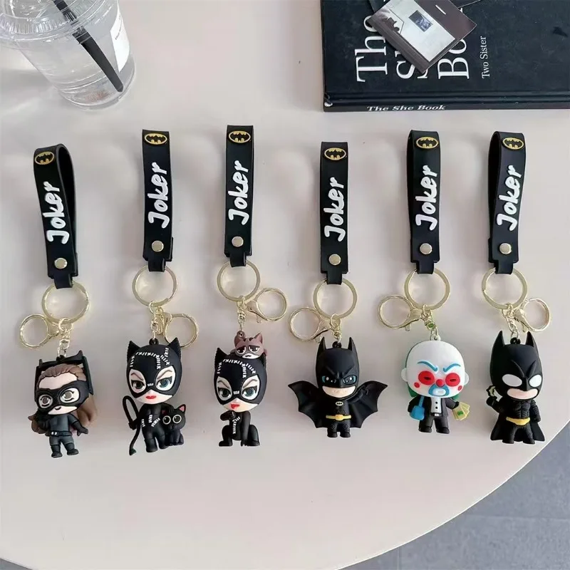 Nuevo llavero creativo de payaso, llavero genial de Batman, Harley Quinn y Catwoman para hombres y mujeres, accesorios pequeños para bolsos, llavero