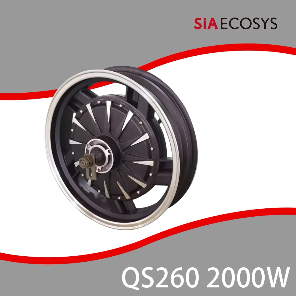 

QSMotor 2000W QS260 Hub Motor 17x3.5 Inch Powerful BLDC Dual Shaft Wheel Motor Upgrade for Electric Scooter Electric Motorcycle