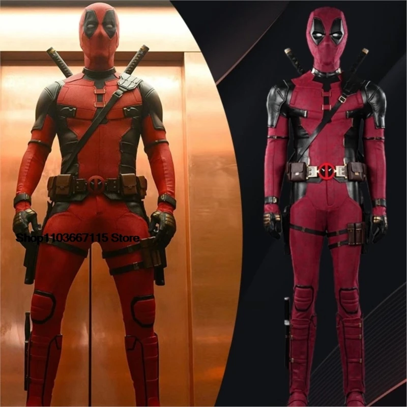 New Deadpooling 3 Cosplay Cosutme Wade Winston Wilson Jumpsuit  Belt Cosplay Costume Movie Anti-hero Suit Halloween