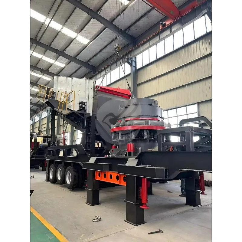 Customize Competitive Mining Ores Limestone Tire-Type Mobile Cone Crusher Station