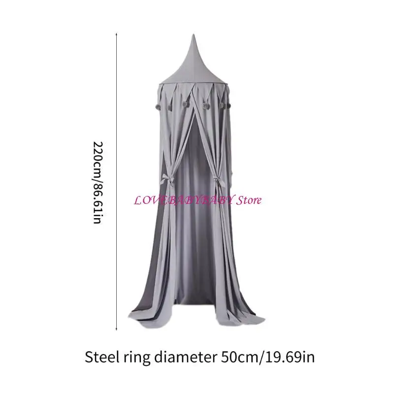 Dekorasi kamar pembibitan anak -anak bulat mainkan tenda kubah tahan lama untuk anak 4xbc