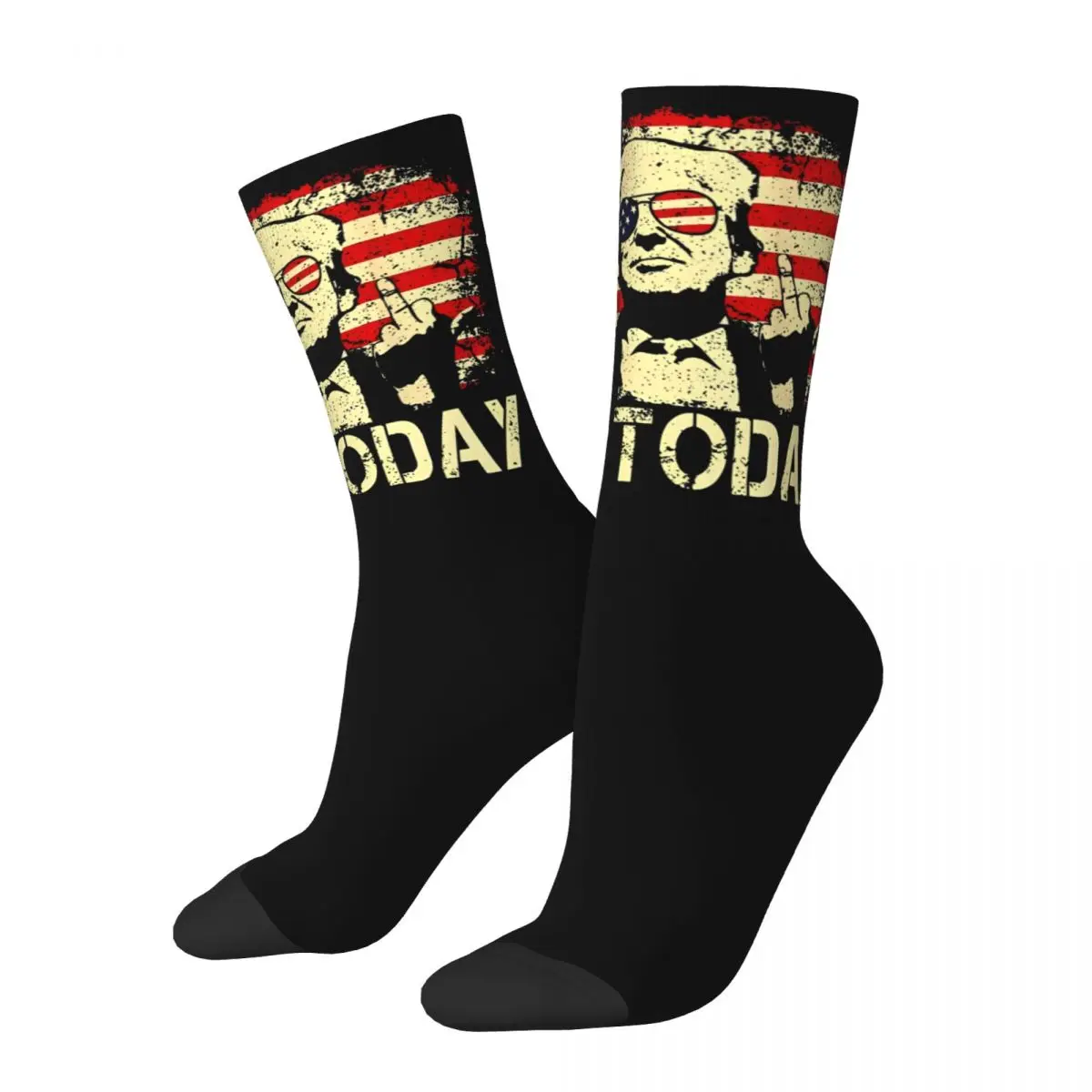 Funny Women Men Socks Not Today President Trump Shot Product Soft Assassination Shooting Trump for President 2024 Socks