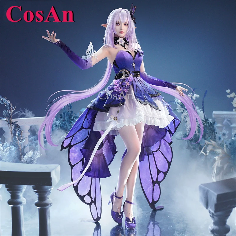 

Костюмы для косплея CosAn Game Honkai: Star Rail Castorice, платье для танца «Мечты», изысканное, элегантное, для вечеринок и ролевых игр