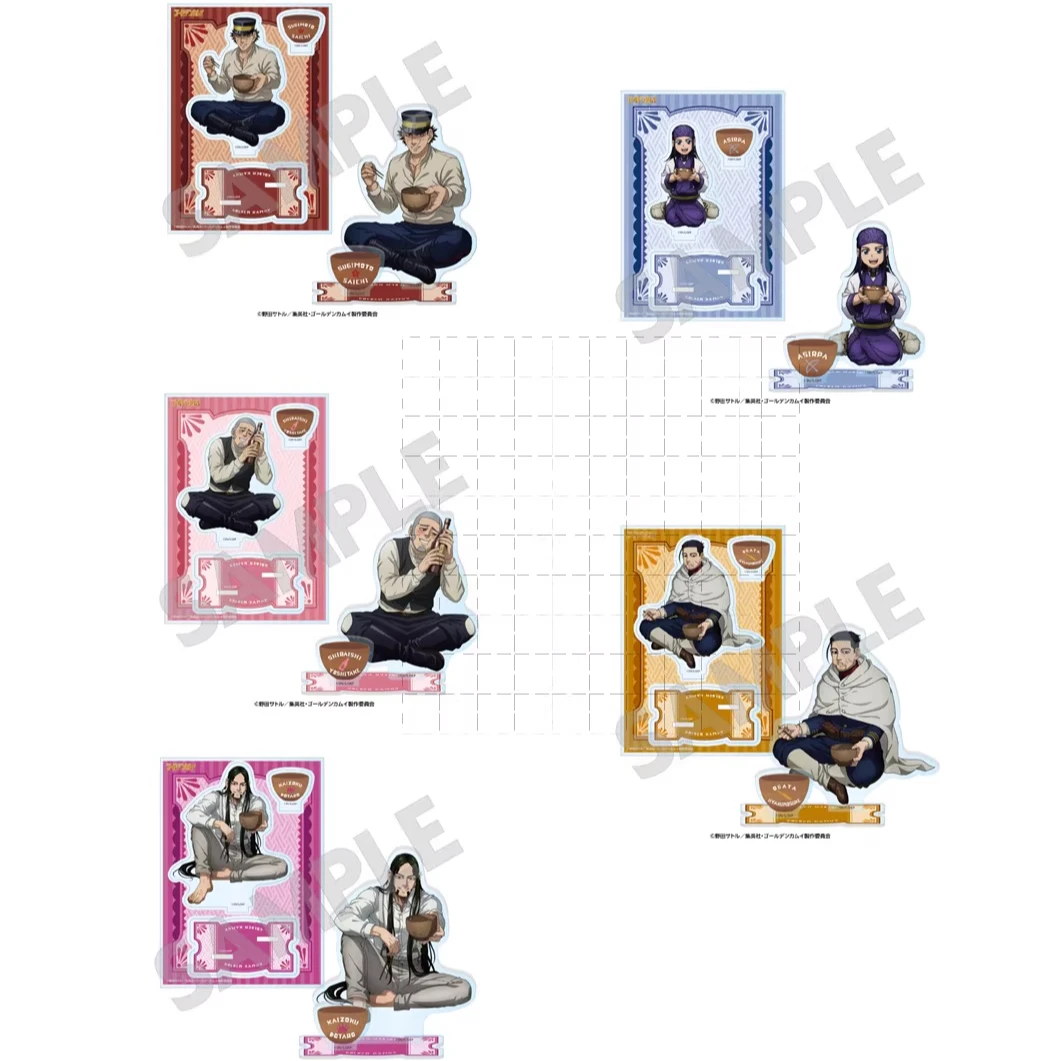 Game Asirpa Yoshitake Shiraishi Hyakunosuke Ogata Saichi Sugimoto Acrylic Stand Doll Anime Figure Model Cosplay Toy for Gift