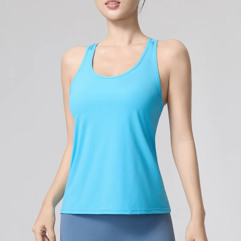Summer Quick Dry Tank Top Thin Section Mesh Backless Loose Casual Versatile Camisole Yoga Sports T-Shirt Fitness Running Vest