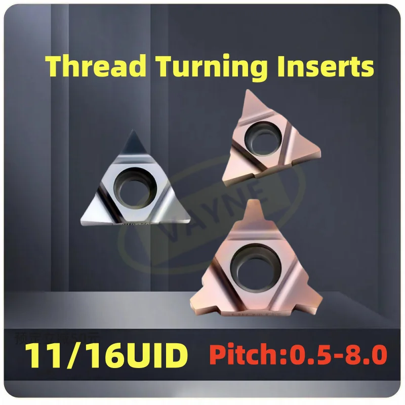 

5PCS 11UID 16UID 22UID C60 D60 L55 A55 A60 2 2.5 3 4 5TRCNC Lathe Cutter Tool Deep Hole Threading Carbide Blade Cutting For P M