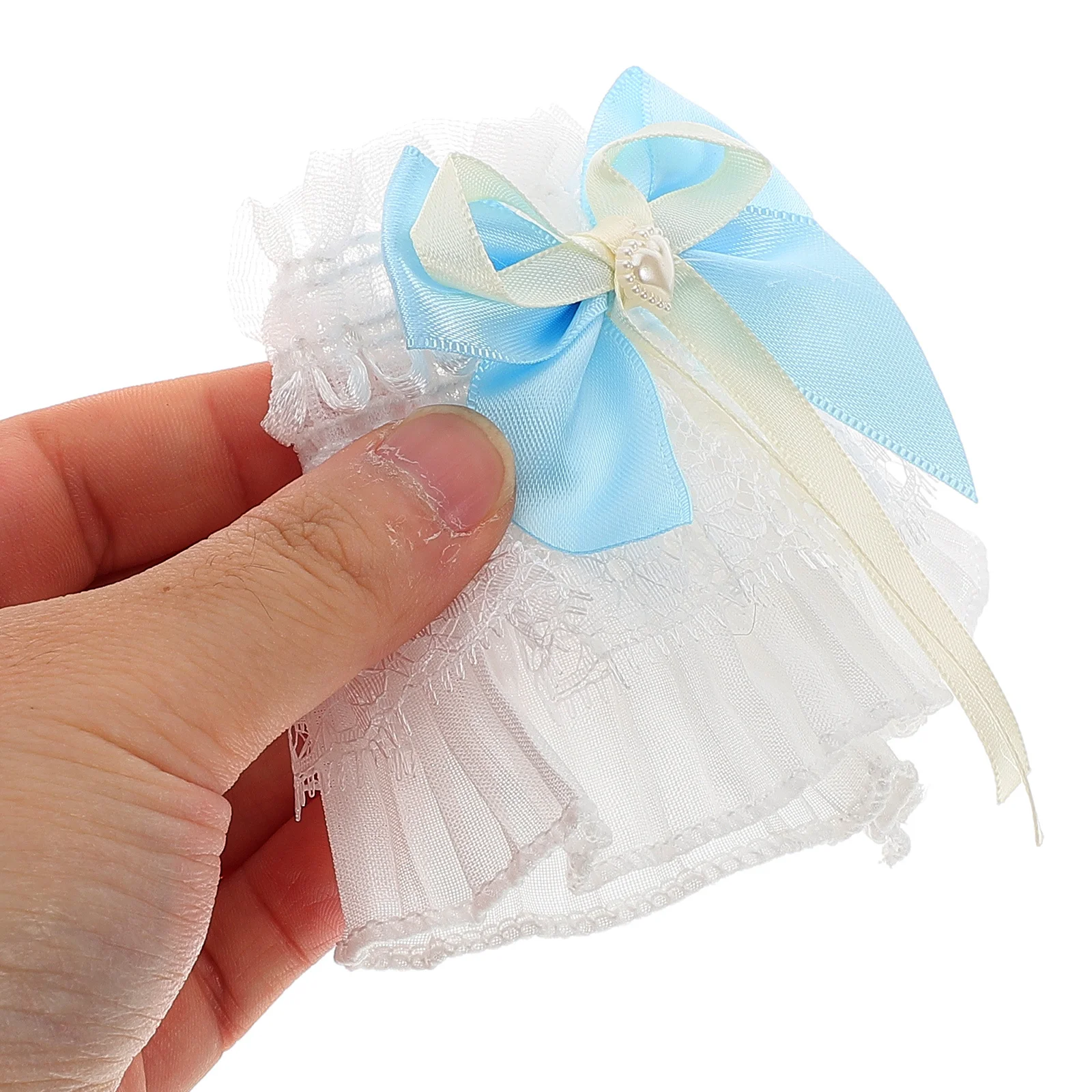 1 زوج الدانتيل الأصفاد المعصم الأزهار اكسسوارات الزفاف الزفاف تكدرت اليد الأكمام مطاطا سوار المرأة تصميم أنيق