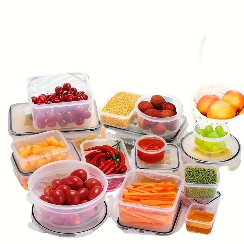 48 Pieces/Food Storage Box Set，Crisper，Easy to Secure Lid（24 Lid+24 One Container）- Sealed Plastic Container，Suitable for Food S