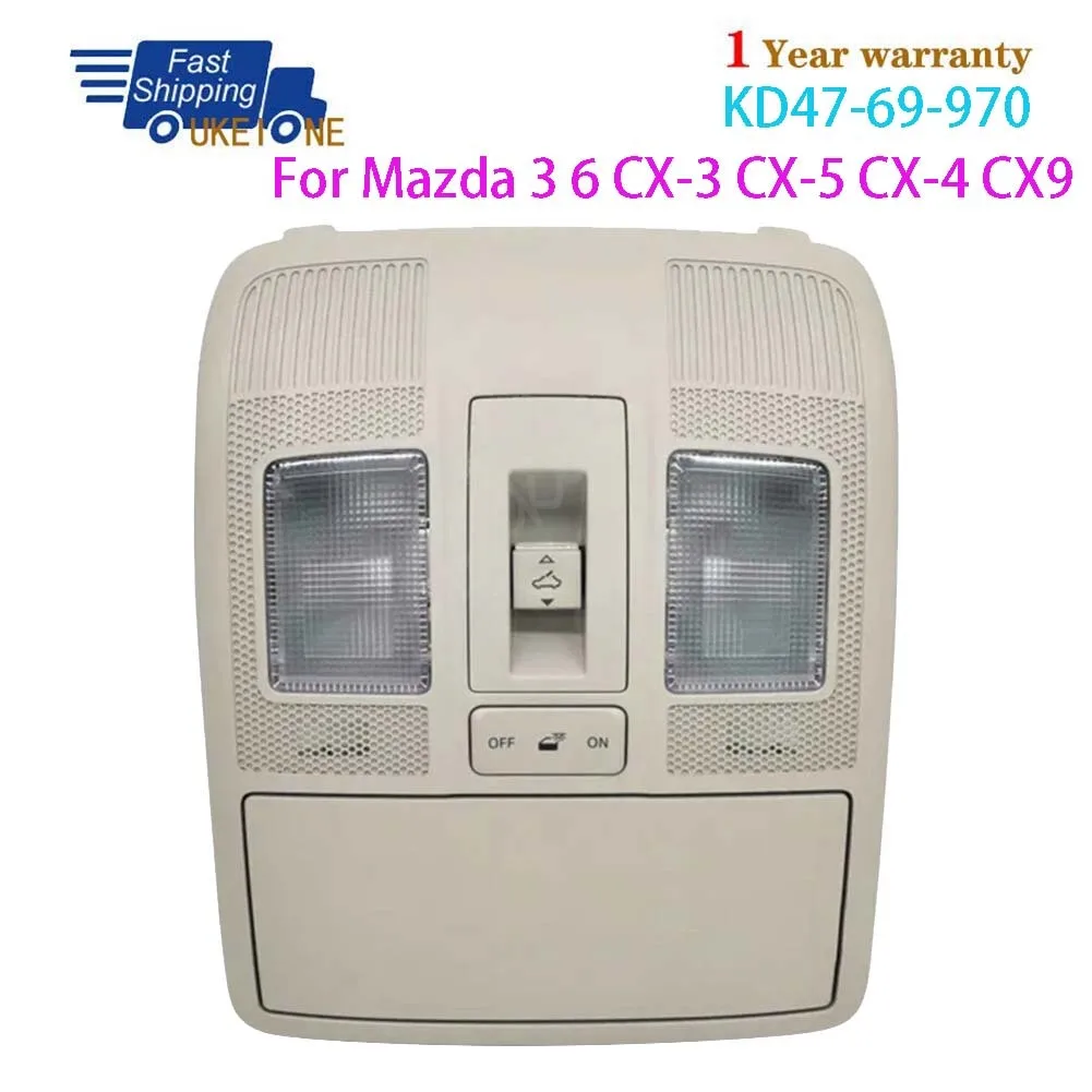 

KD47-69-970 KD4769970 For Mazda 3 6 CX-3 CX-5 CX-4 CX9 Overhead Reading Lights With Sunroof Switch Assy Gray Plastic Car Parts