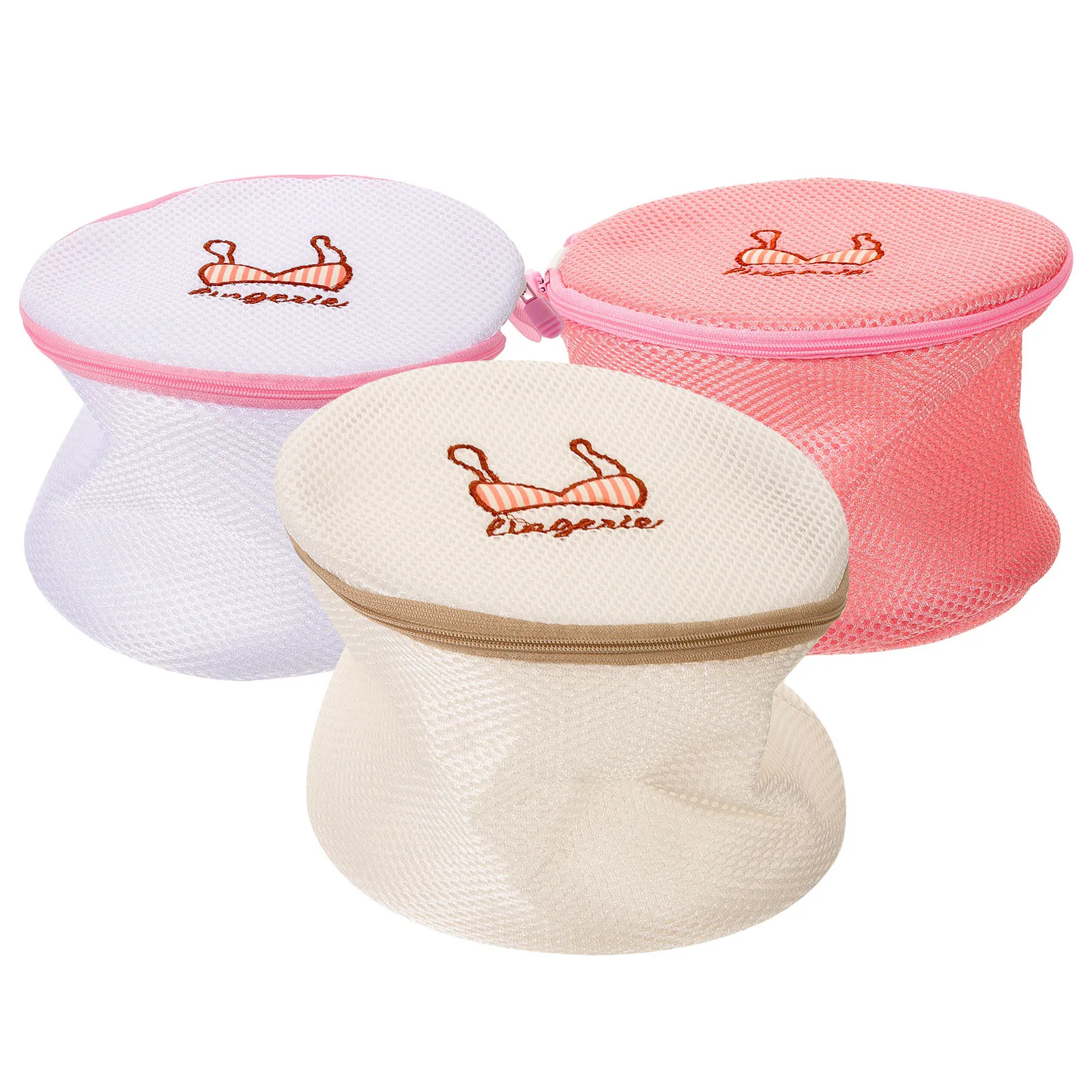 

3Pcs Mesh Laundry Bag Zipper Set Travel Bras Underwear Washing Net Bag Delicate Clothes Safe Washing Machine Mesh Net