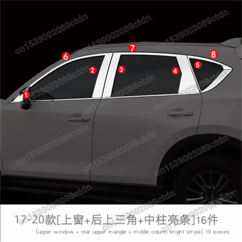 

Stainless Steel Door Window Trims window trim cover trim Car Accessories For Mazda CX5 CX-5 KF 2017 2018 2019 2020 2021