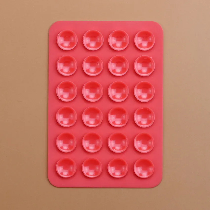 JCD 18 Color Backed Silicone Suction Pad For Phone Fixture Suction Cup Backed Adhesive Silicone Rubber Sucker Pad For Fixed Pad
