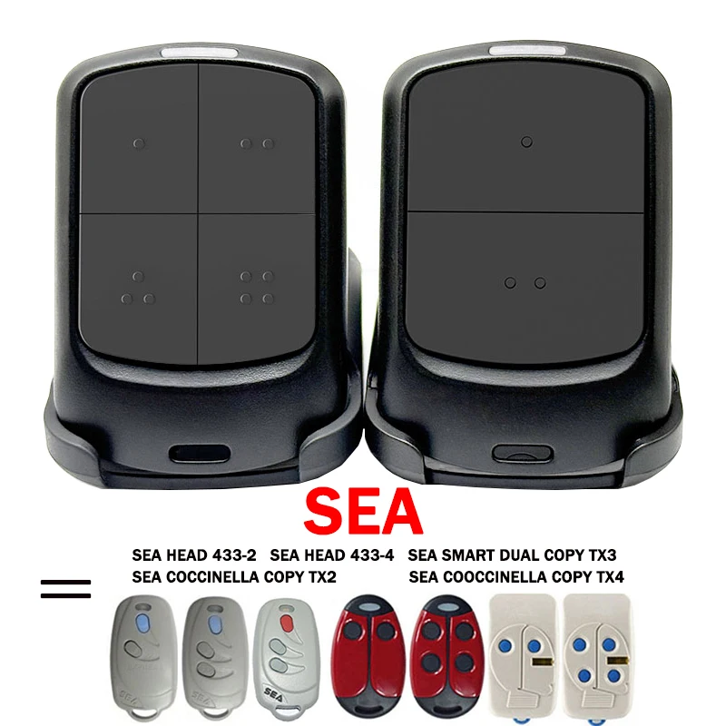 

100% Compatible With SEA HEAD 433-2 433-4 COCCINELLA COPY TX2 TX4 SMART DUAL COPY TX3 Garage Door Remote 433.92MHz