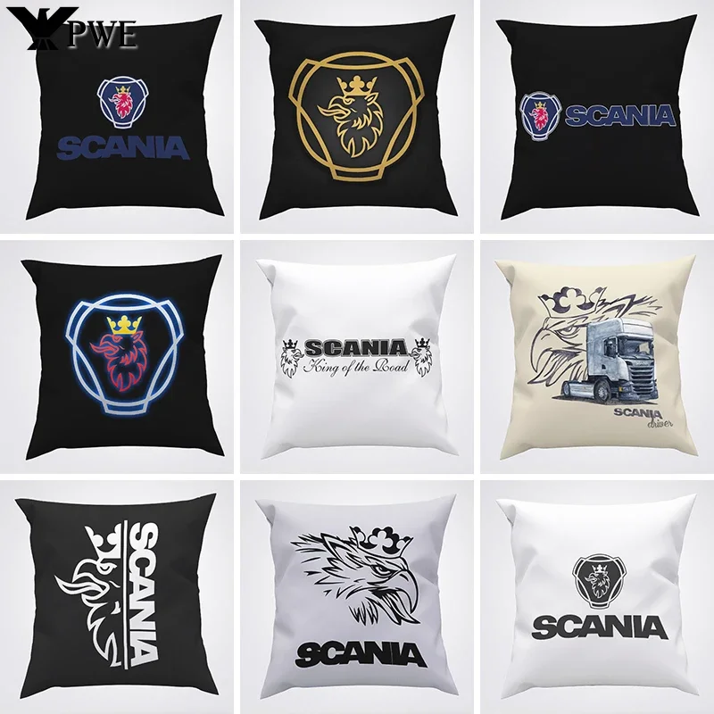 Car Decoration S-Scania Pillow Covers Decorative Cushions Cover for Sofa Pillowcases 50x50 Fall Decor Sleeping Pillows 45x45 Bed